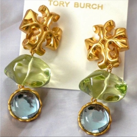 Tory Burch Roxanne double drop statement earrings - Picture 6 of 7